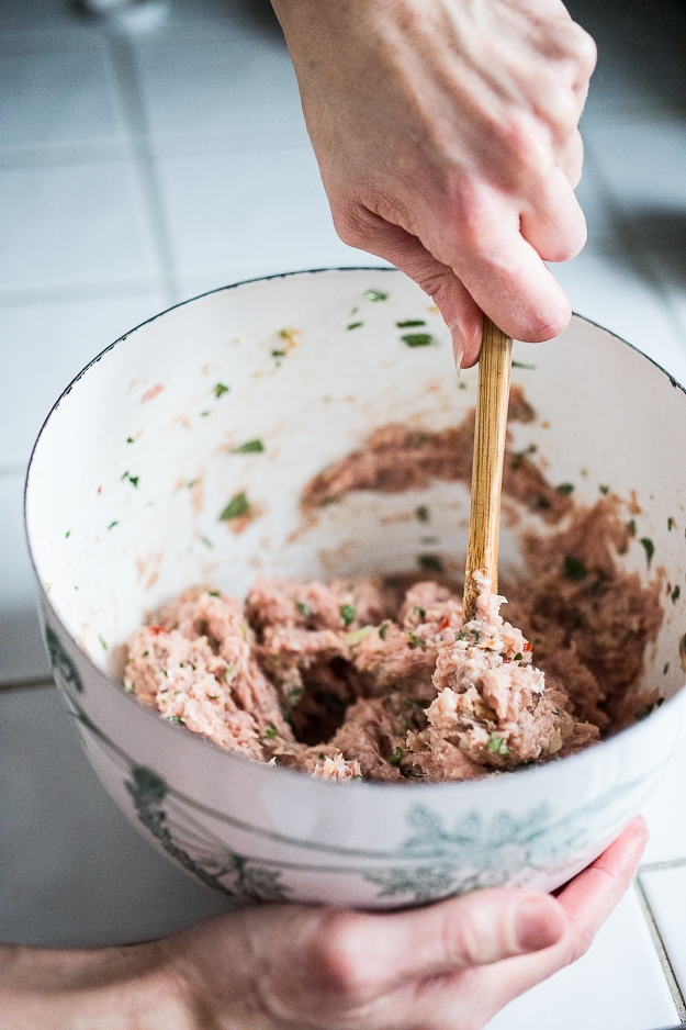 Thai Turkey Meatballs with Lemongrass Coconut Sauce | www.feastingathome.com