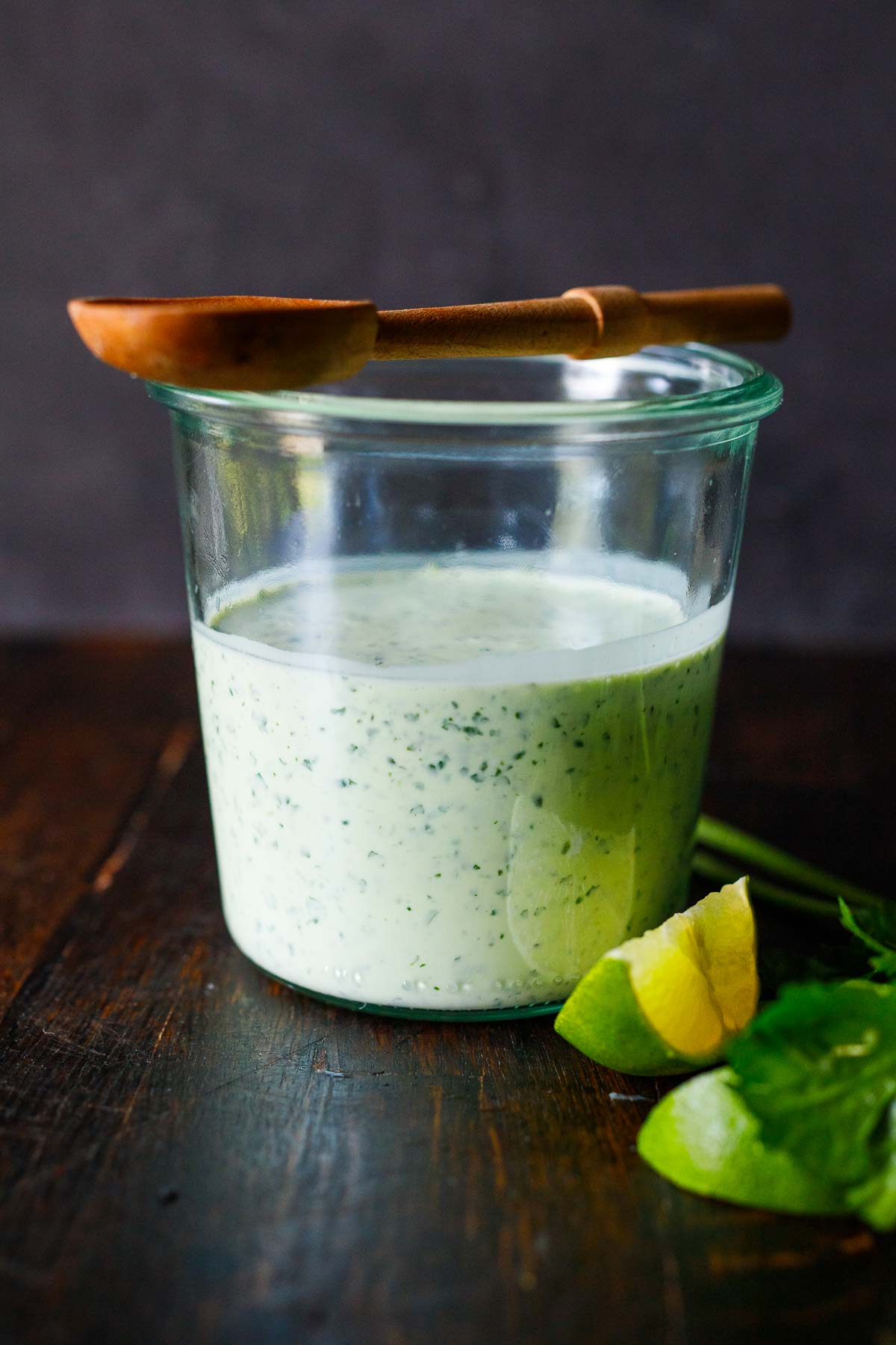 Cilantro Lime Crema in a jar. 