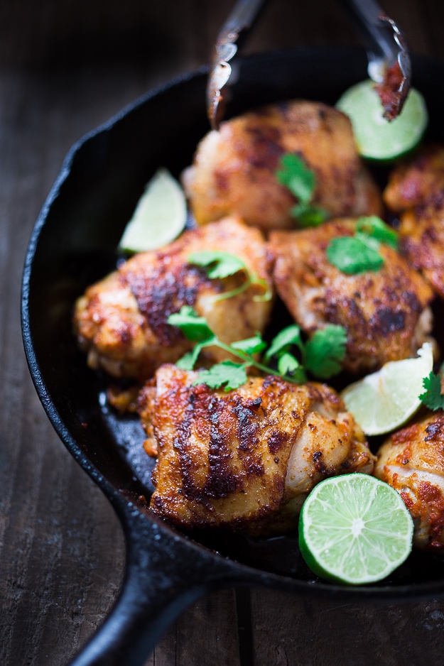 Pan-Seared Thai Chicken with Red Curry Paste. A simple flavorful meal that can be made in 30 minutes, paleo and low carb! | www.feastingathome.com