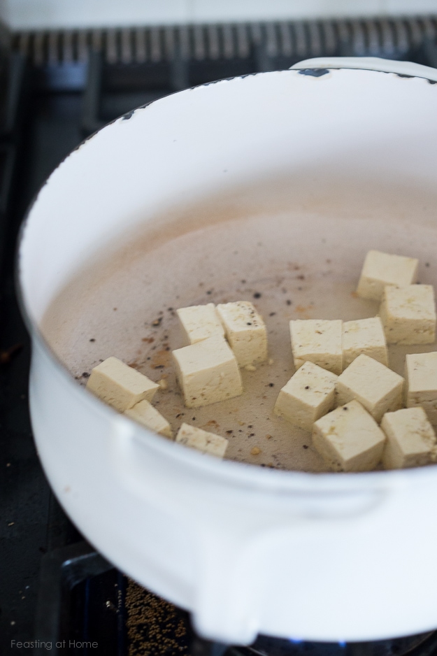 Simple tasty recipe for Sesame Soba Noodle Soup with Snap peas, Shiitakes and Tofu. Healthy and vegan!