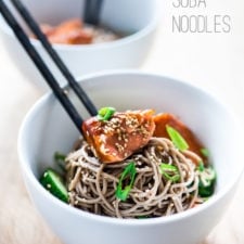 Soba Noodle Salad With Smoked Salmon ( Or Tofu)  And Cucumber-image
