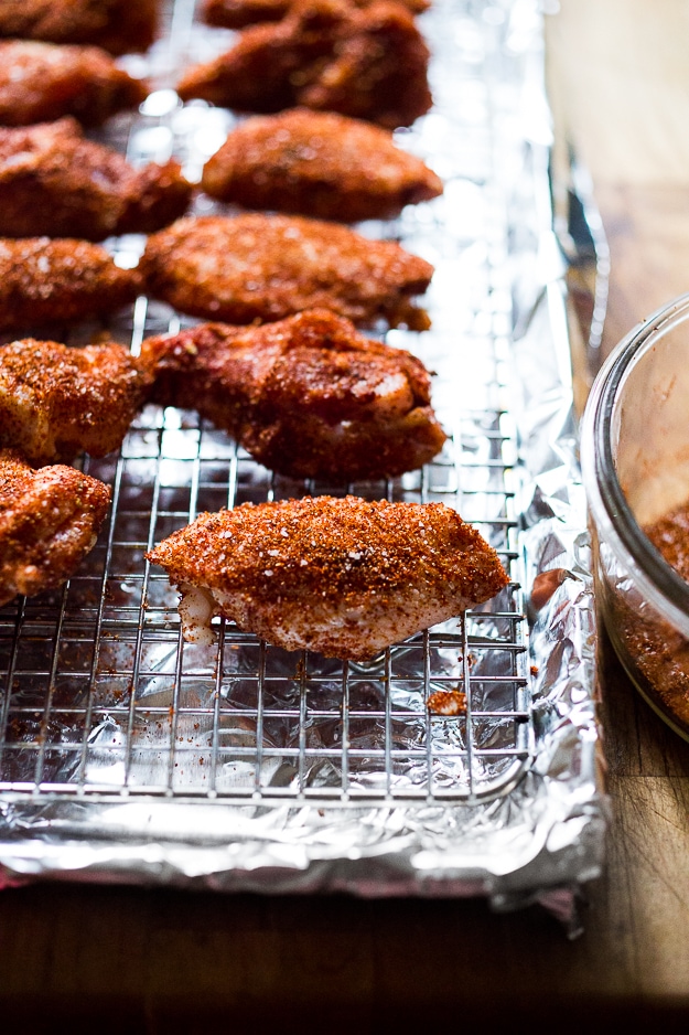 Baked Chipotle Wings- a fast healthy approach to wings! www.feastingathome.com