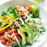 Burrito Bowl...with cilantro sauce ....vegan and gluten free | wwww.feastingathome.com