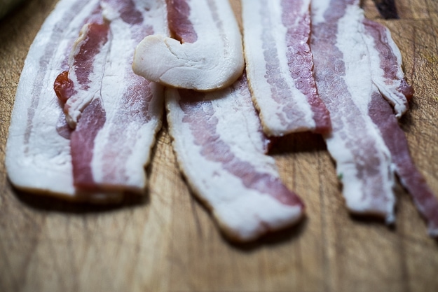 Bacon on a cutting board