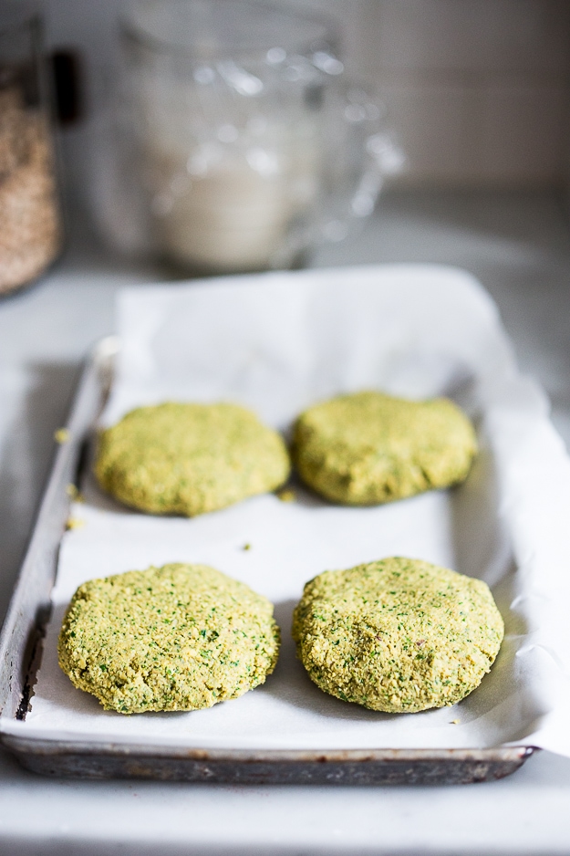 Falafel Burgers with Tzatziki- a vegan gluten free burger that is healthy and filling! | www.feasitngathome.com Falafel Burgers with Tzatziki Sauce- a vegan gluten free burger that is healthy and filling! | www.feasitngathome.com