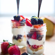 Toasted Coconut & Berry Trifles With Whipped Coconut Cream-image