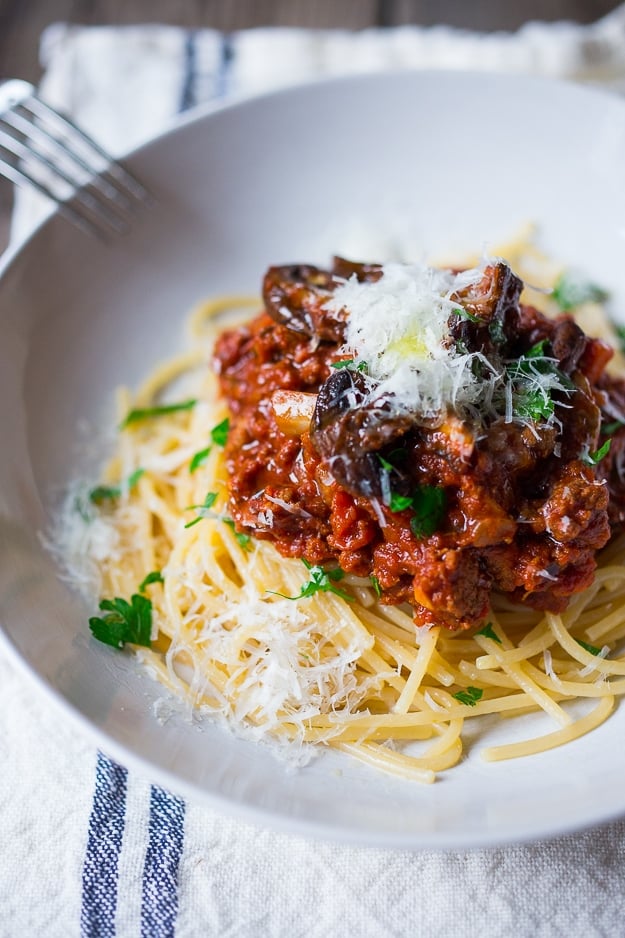 our favorite mushroom dinner: mushroom bolognese