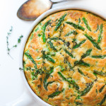 Spring Egg Puff with Asparagus ...an easy baked egg dish! | www.feastingathome.com