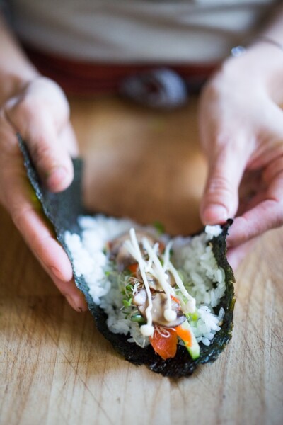 Hand Roll Sushi (Temaki) | Feasting At Home