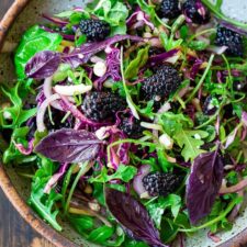 Blackberry Salad with Arugula and Basil