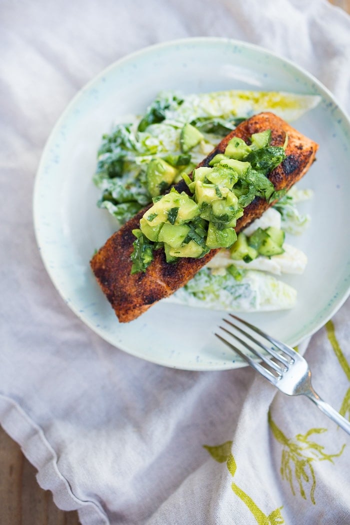 50 Grilling Recipes for Summer! | Grilled Salmon Salad with Avocado Cucumber Relish