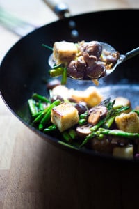 Wok Seared Asparagus and Tofu