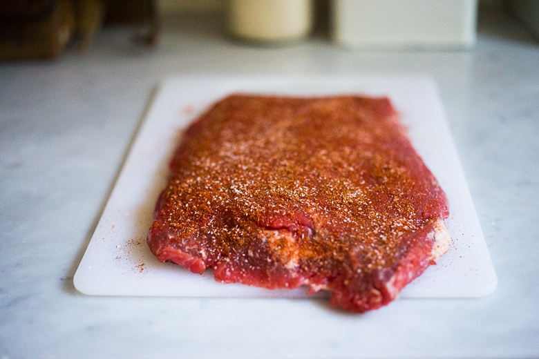 Grilled Flank Steak with Sweet Corn & Radish Salad...a healthy summer weeknight meal that can be made in 30 minutes! | www.feastingathome.com