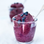 How to make a healthy, homemade Blueberry Slushie with just two ingredients. Naturally sweetened with no added sugar, it's a fast, healthy, refreshing treat, perfect for summer!
