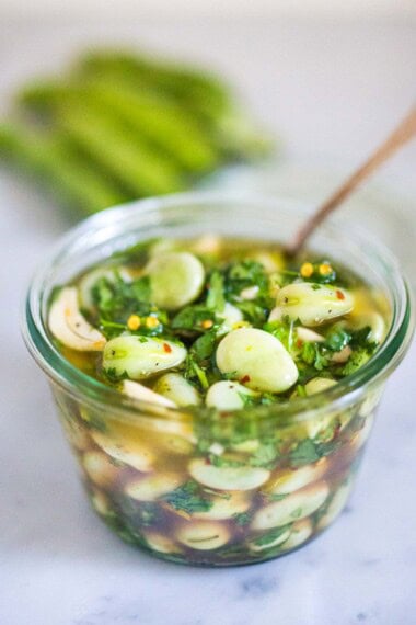 marinated fava beans