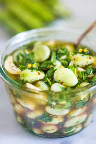 marinated fava beans