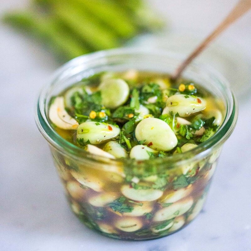 marinated fava beans