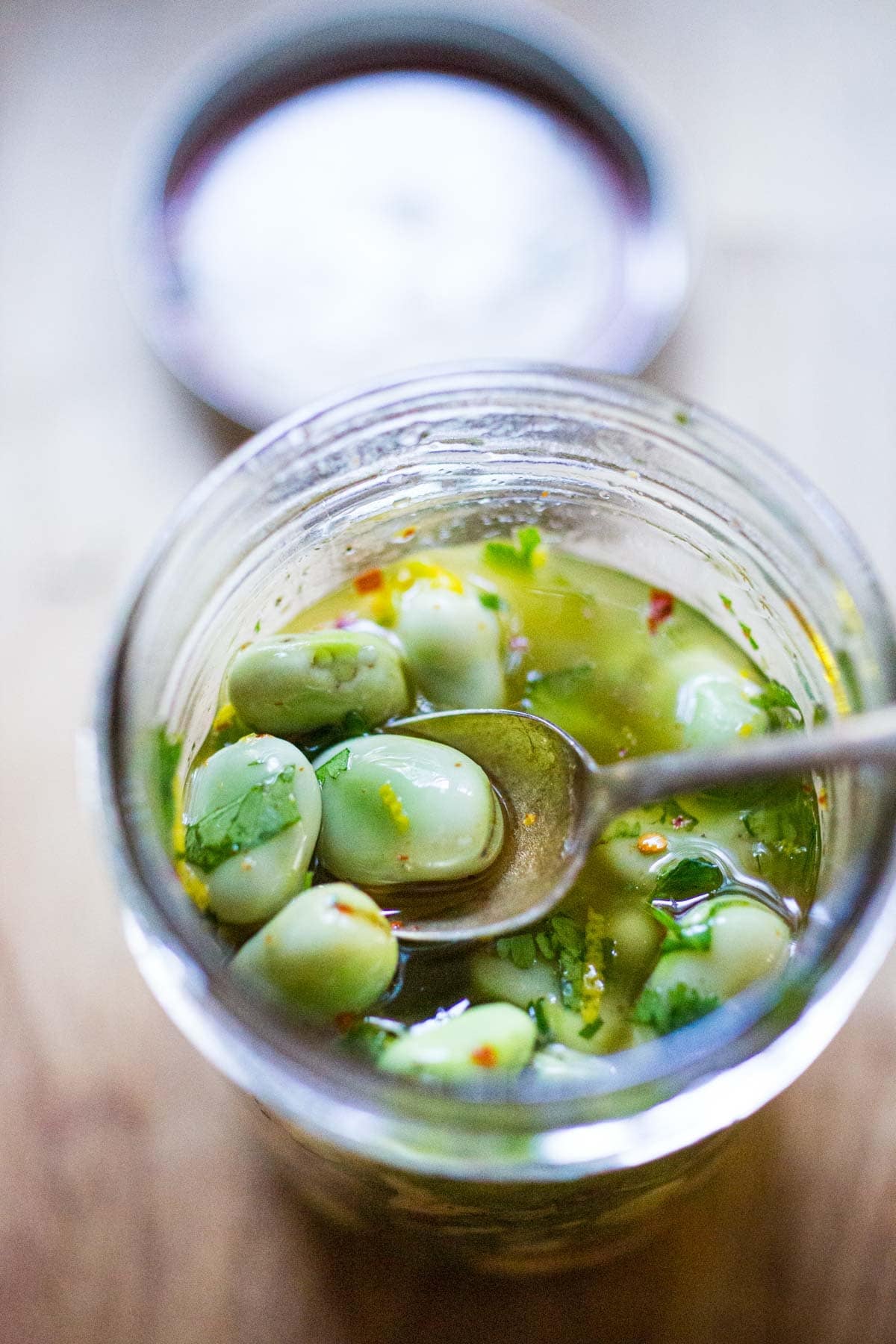 Here is one of my favorite fava bean recipes! Marinated Fava Beans with olive oil, vinegar, garlic, lemon zest, and fresh herbs are so full of flavor, easy to make, and so versatile! Serve with bruschetta, toss in salads, grain bowls, or add to cheese boards or Mezze platters! Easy and delicious!