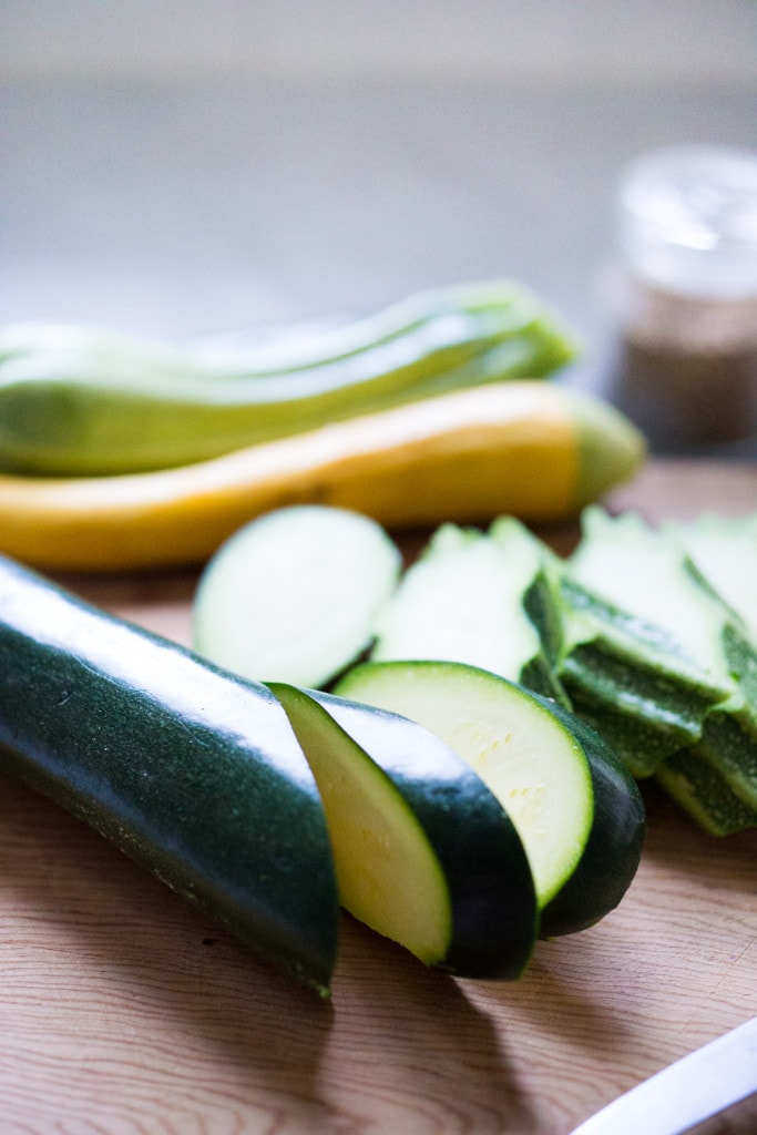 A simple recipe for Grilled Za'atar Zucchini with garlic, lemon, and a dollop of labneh or yogurt. Full of flavor, delicious and healthy! 