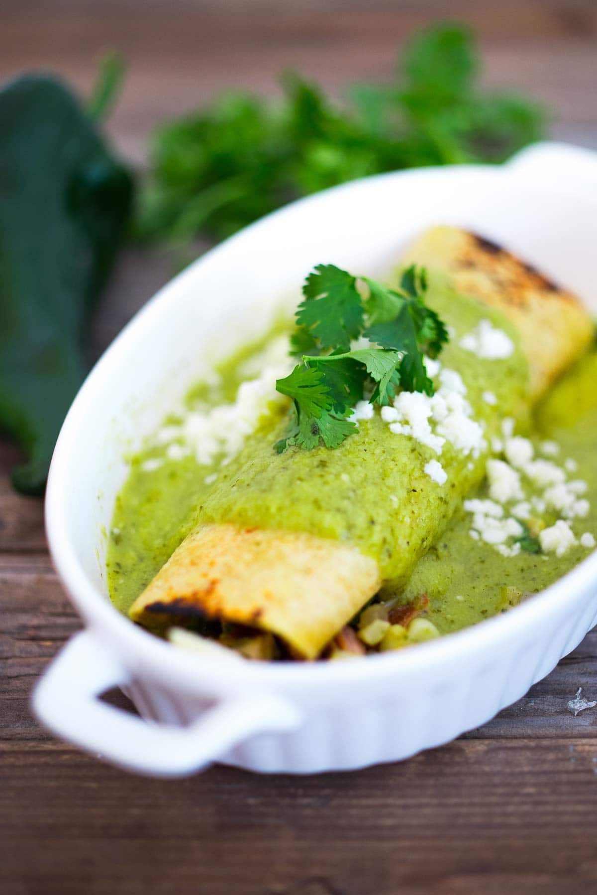 Deilcious Enchiladas Verde Feasing at Home