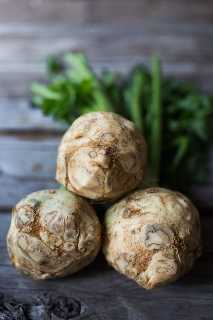 Celeriac Lentil and Apple Salad with a Toasted Cumin Seed Vinaigrette- a delicious healthy meal Vegan, Gluten free! | www.feastingathome.com