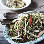 Lentil Salad with celery root, apple and a fragrant cumin seed dressing. #lentilsalad