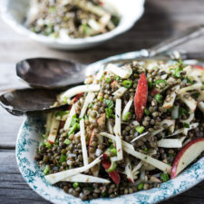 Lentil Salad with Apples Walnuts and Celery Root