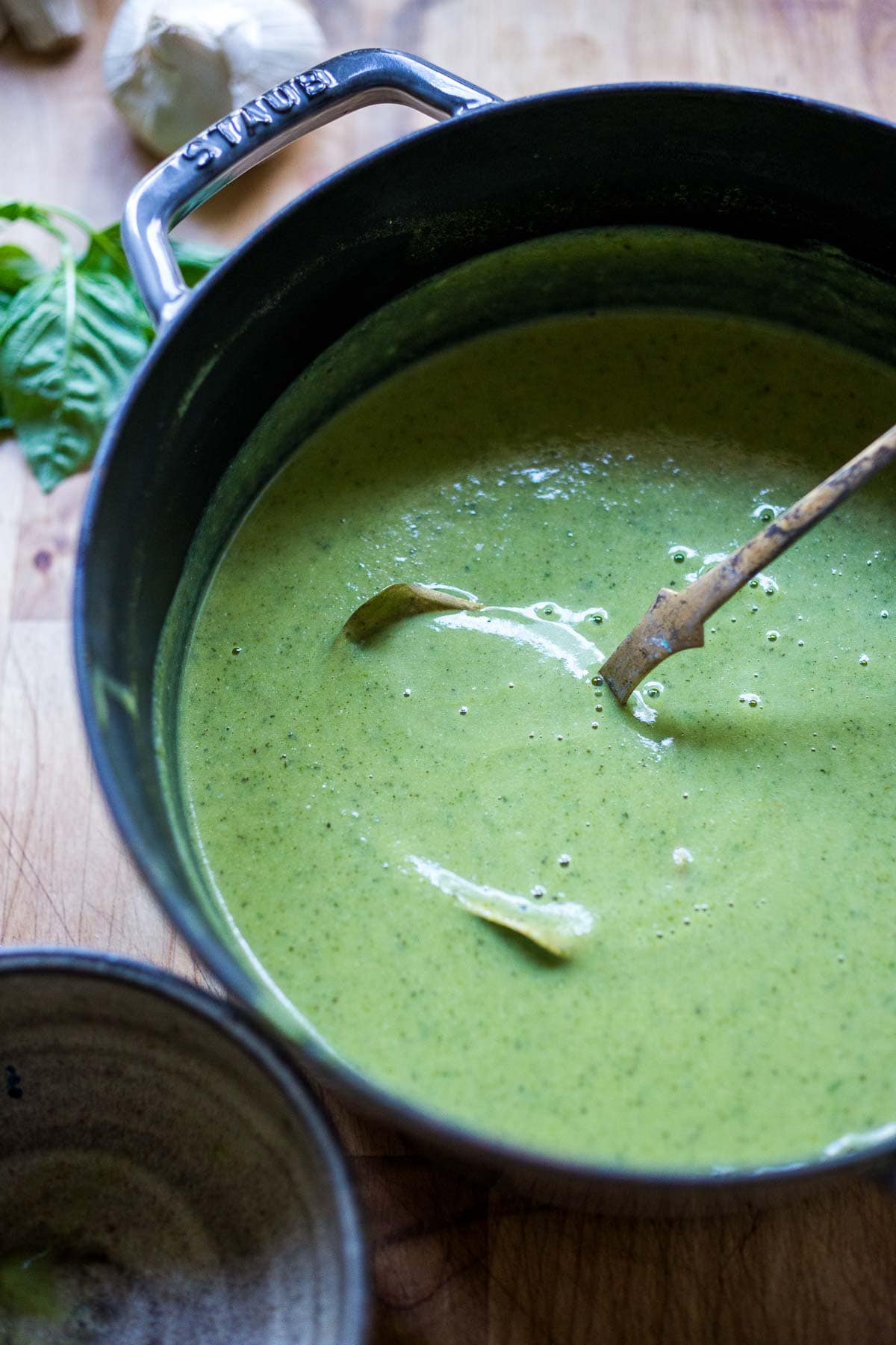 Zucchini Soup in a pot