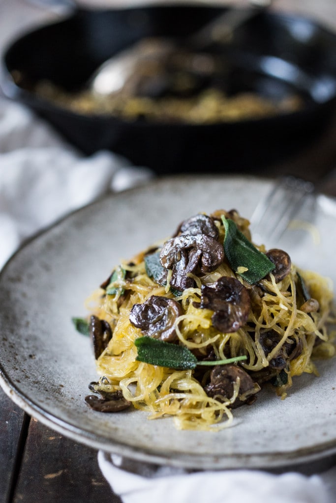 Best mushroom meal: spaghetti squash with mushrooms 