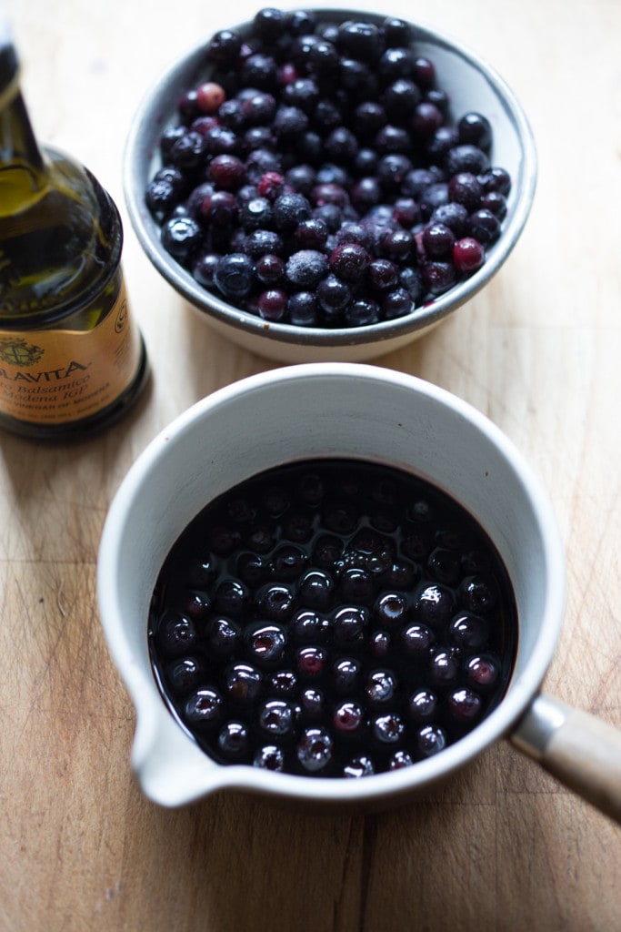 A delicious recipe for Roasted Turkey Breast with Blueberry Balsamic Glaze with whole grain mustard, dried figs, roasted blueberries and fresh rosemary sprigs. | www.feastingathome.com