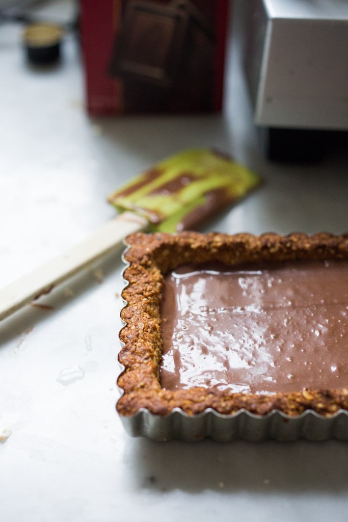 Chocolate Hazelnut Truffle Tart- a deceptively decadent recipe that is both vegan and gluten free. | www.feastingathome.com