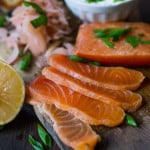 How to make Lox (Cured Salmon) to use in appetizers, bagels, in sushi or on salads. Delicious, healthy and easy! 