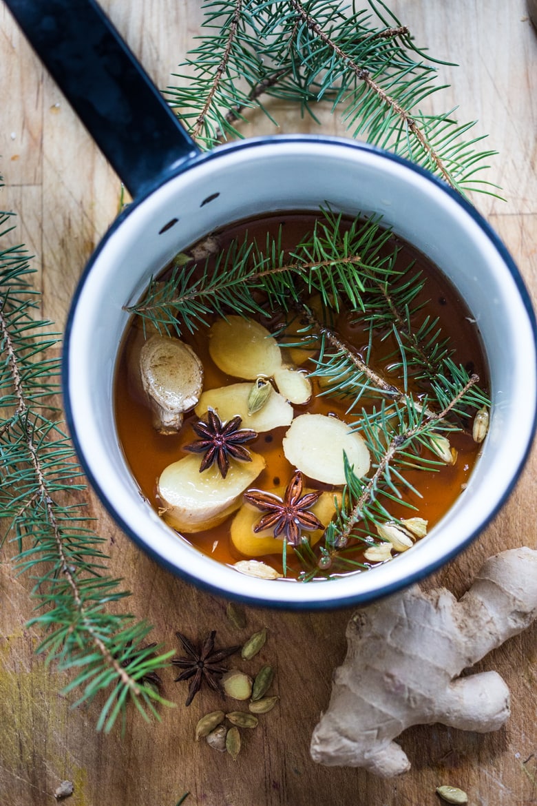 A Long Winter's Nap- A Bourbon cocktail with Maple syrup, ginger, star anise and lemon. A delicious cozy wintery drink! | www.feastingathome.com