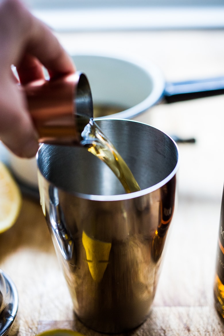 A Long Winter's Nap- Bourbon, Maple syrup, ginger, star anise and lemon. A delicious cozy wintery drink! | www.feastingathome.com