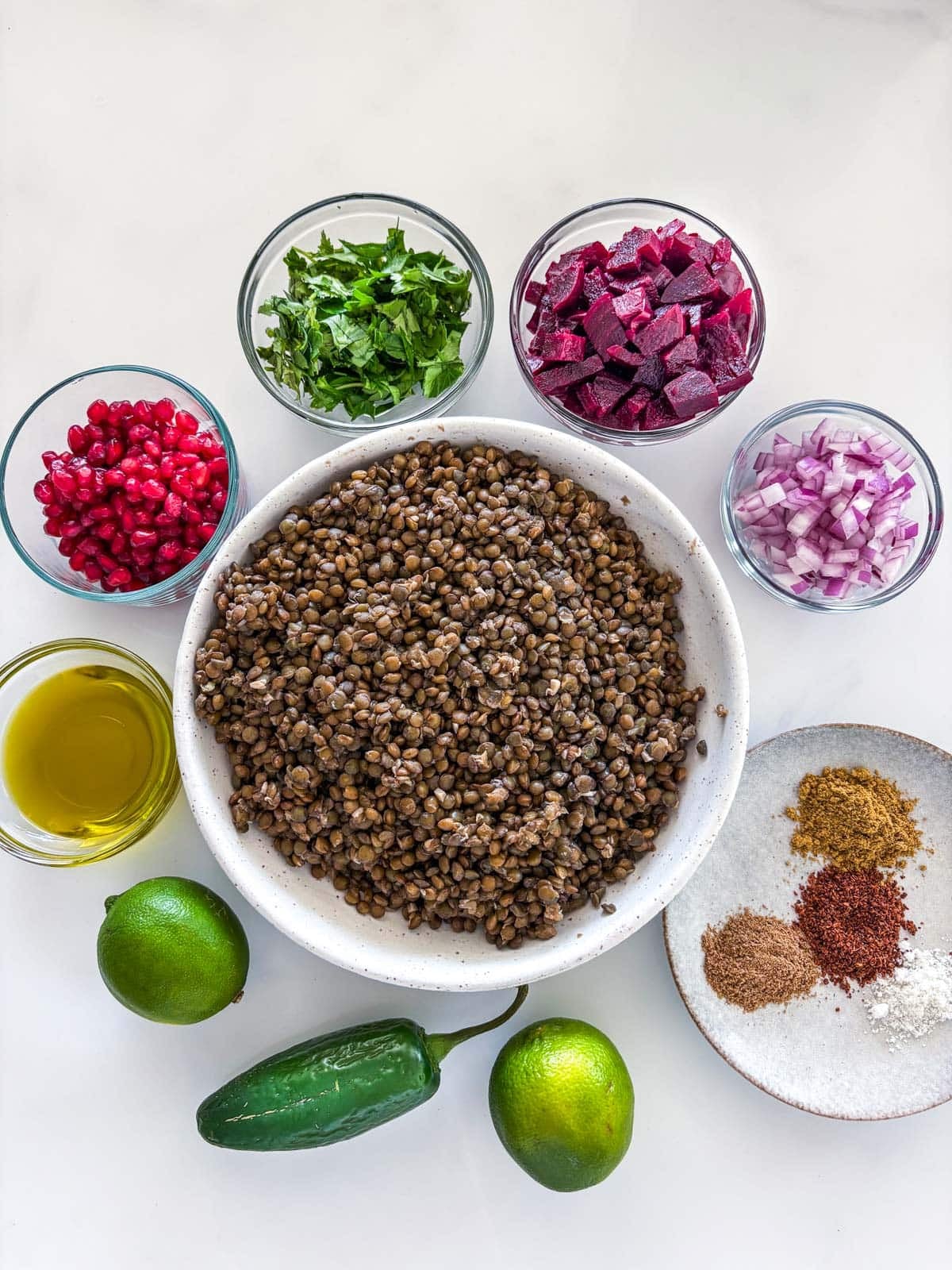 lentil pomegranate salad ingredients