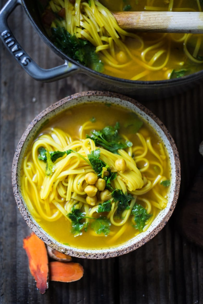 10 Powerful Turmeric Recipes to Heal, Sooth and Protect - Like this Turmeric Broth Detox Soup- fully customizable- a very healing broth that heals, soothes and detoxes the body. | #turmeric #turmericrecipes #turmericroot #eatclean #detox #detoxsoup #plantbased #vegan #vegansoup
