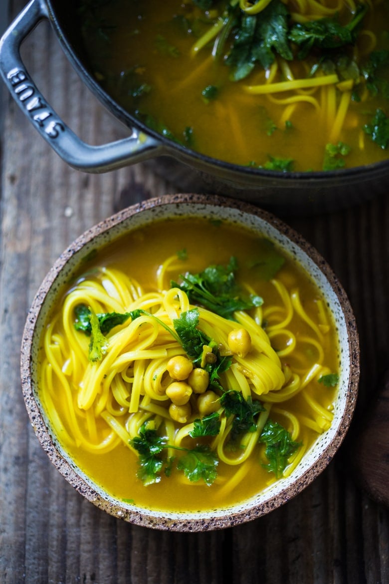 Turmeric Detox Broth- a naturally healing, soothing and comforting, Ayurvedic soup that very customizable to your needs. Vegan and GF adaptable! #ayervedic #ayerveda #feastingathome #vegan #glutenfree #broth #detox #detoxrecipes #eatclean #cleaneating #plantbased #vegansoup ##turmeric #clean-eating #turmericrecipes #turmericbroth #turmericsoup 