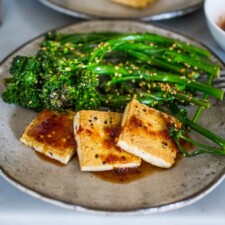 Garlic Chili Tofu Recipe with Broccolini