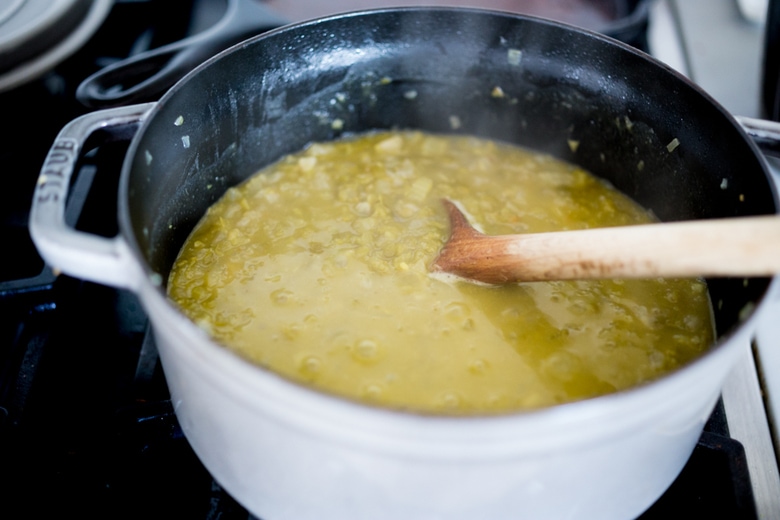 Simple tasty Split Pea Soup with Tarragon and Fennel | www.feastingathome.com