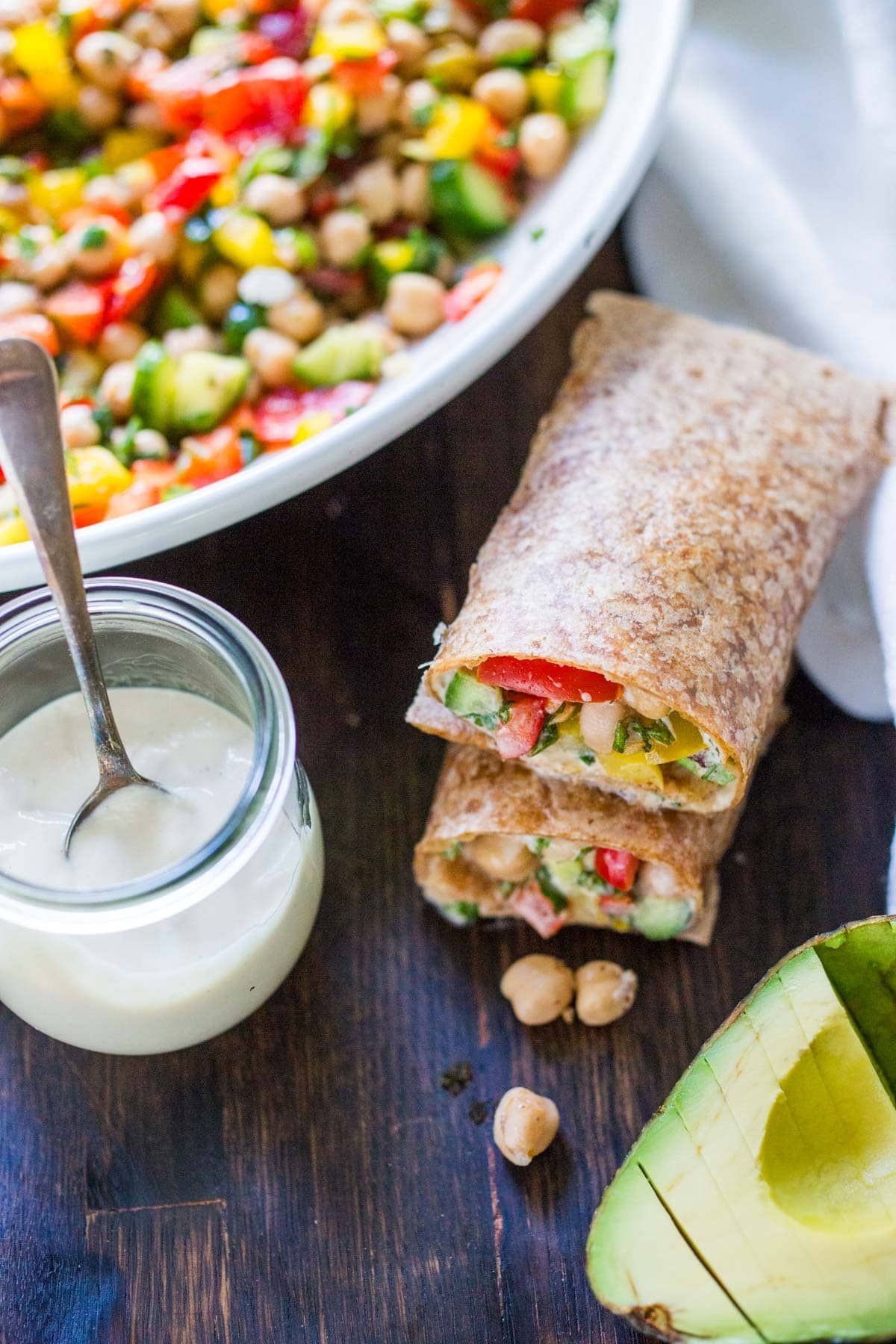 This Balela salad is a fresh Middle Eastern chickpea salad packed with herbs, vegetables, lemon, and olive oil. A healthy, flavorful make-ahead side dish.