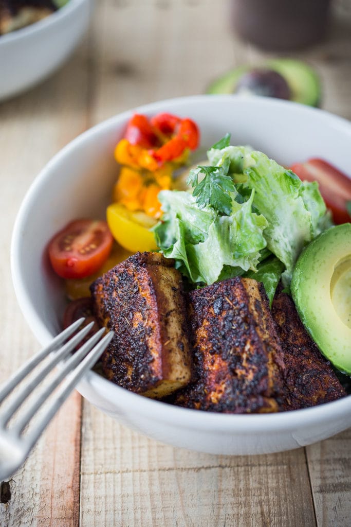 vegan caesar salad. 