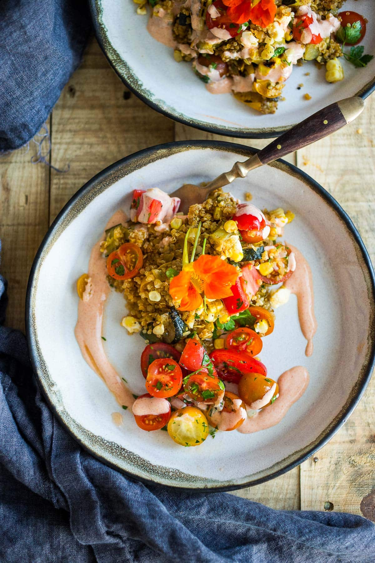 One-Pan Baked Quinoa Dinner with Tomato Relish