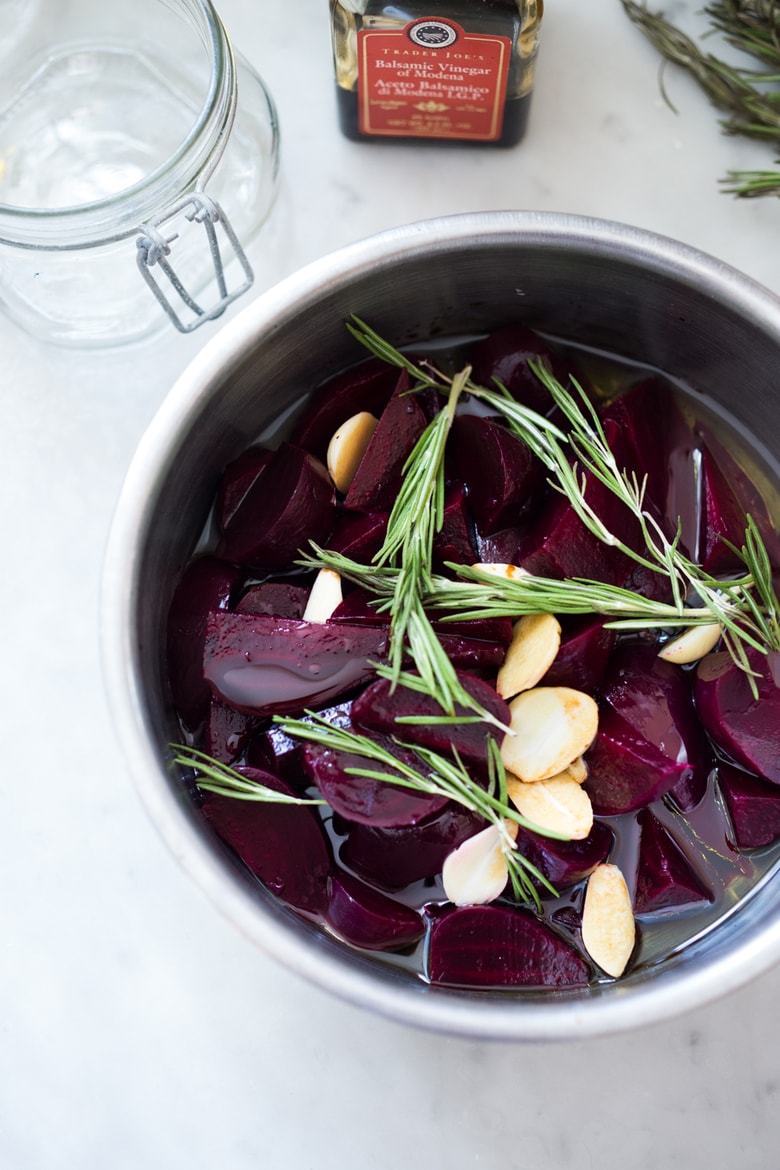 Extend summer's bounty by Preserving Veggies in Olive Oil- serve with Cheese or Charcuterie boards and Mezze Platters. Delicious, quick & simple! | www.feastingathome.com