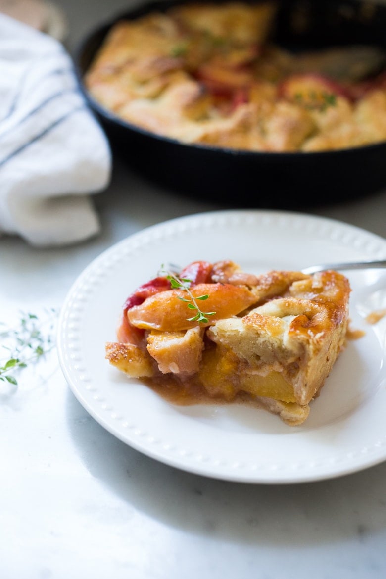  Farm Style Peach Galette-- a very simple, easy and fast recipe that comes out perfect every time! | www.feastingathome.com