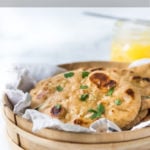 Quick EASY Naan Recipe - step by step instructions to making traditional Naan in a skillet - soft, pillowy and crispy- with all your favorite toppings- garlic naan, onion naan and seeded naan! #feastingathome #naan #naanbread #indianfood #wholewheatnaan #garlicnaan #onionnaan #indianbread #indianrecipes