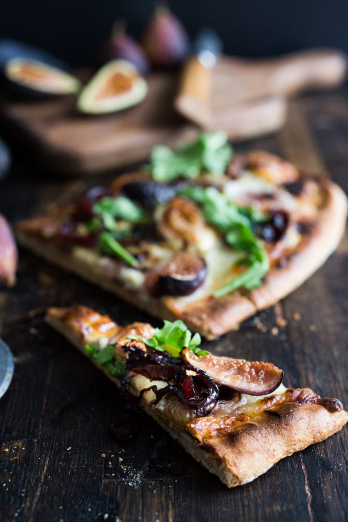 Grilled Pizza with Figs, Balsamic Onions and Feasting At Home