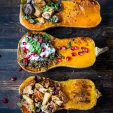 Stuffed Butternut Squash Recipe (Three Variations)