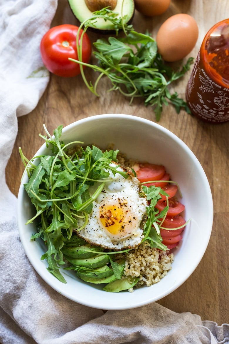 These delicious, healthy make-ahead Breakfast Bowls are full of whole grains and nutrients. Vegan and gluten-free-adaptable.