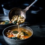 Turkey Minestrone Soup- A cozy soup to make the day after Thanksgiving using leftover turkey and simple pantry ingredients. | www.feasingathome.com