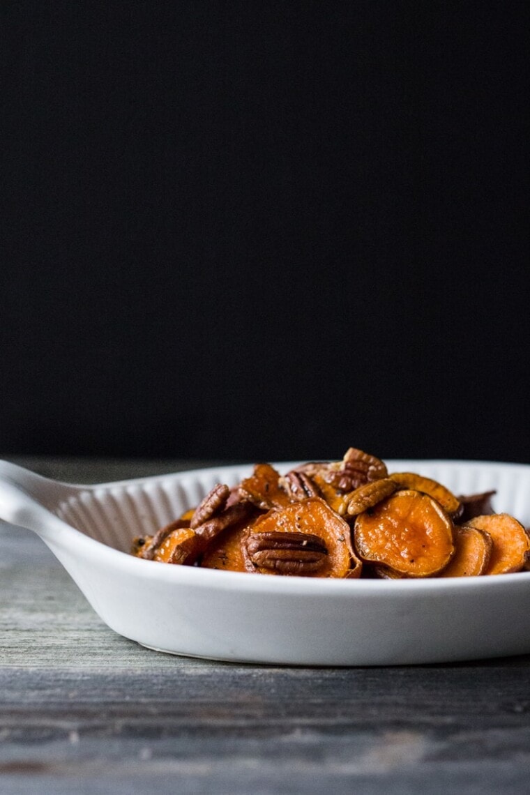Maple Roasted Yams with Pecans Feasting At Home